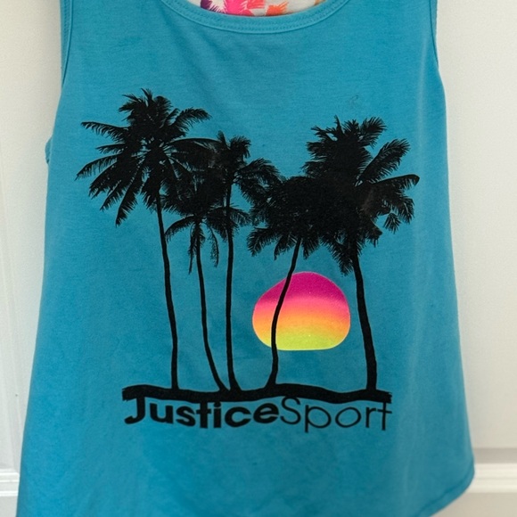Justice Brand, Girl’s (Sz L, 12/14) Tropical Tank Top W/Bralette, Kid’s Clothing - Picture 12 of 13